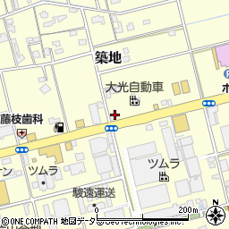 静岡県藤枝市築地413周辺の地図