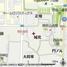 京都府八幡市野尻城究周辺の地図