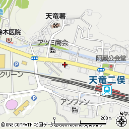 静岡県浜松市天竜区二俣町阿蔵168周辺の地図