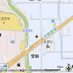 京都府八幡市戸津堂田周辺の地図