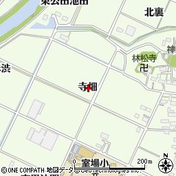 愛知県西尾市室町寺畑周辺の地図