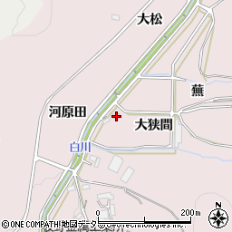 愛知県豊川市財賀町大狭間周辺の地図