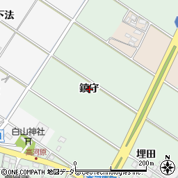 愛知県西尾市高河原町鎮守周辺の地図