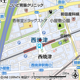 西焼津駅北口周辺の地図
