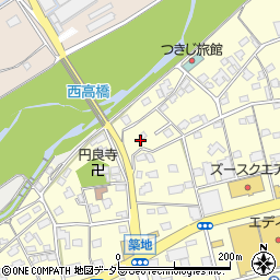 静岡県藤枝市築地929周辺の地図