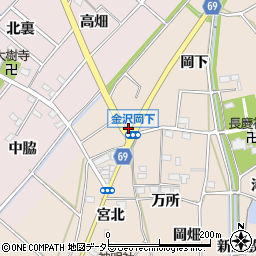 愛知県豊川市金沢町まま上周辺の地図