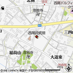 西尾市羽塚武道場周辺の地図