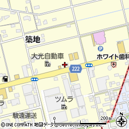 静岡県藤枝市築地407-2周辺の地図