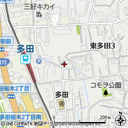 東多田タウンハウス周辺の地図