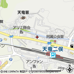 静岡県浜松市天竜区二俣町阿蔵154周辺の地図