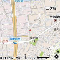 静岡県焼津市三ケ名1267-7周辺の地図