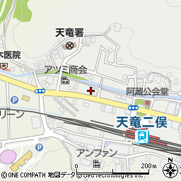 静岡県浜松市天竜区二俣町阿蔵155周辺の地図