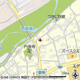 静岡県藤枝市築地928-1周辺の地図