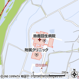 鈴鹿回生病院周辺の地図