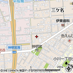 静岡県焼津市三ケ名1268周辺の地図
