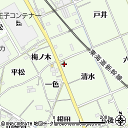 愛知県額田郡幸田町六栗清水2周辺の地図