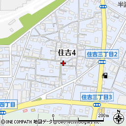 住吉奈良４集会所周辺の地図