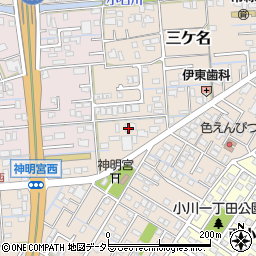 静岡県焼津市三ケ名1270周辺の地図