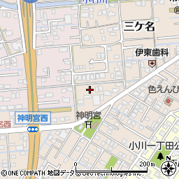 静岡県焼津市三ケ名1268-1周辺の地図