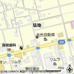 静岡県藤枝市築地414周辺の地図