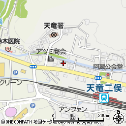 静岡県浜松市天竜区二俣町阿蔵156周辺の地図