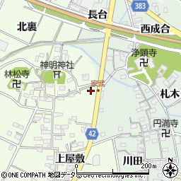 愛知県西尾市室町宮下周辺の地図