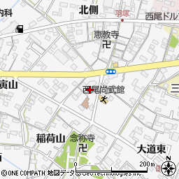 愛知県西尾市羽塚町周辺の地図