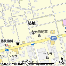 静岡県藤枝市築地415周辺の地図