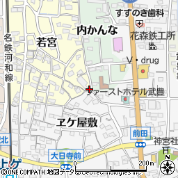 愛知県知多郡武豊町若宮2周辺の地図