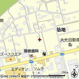 静岡県藤枝市築地504周辺の地図