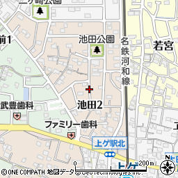 愛知県知多郡武豊町池田周辺の地図