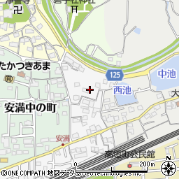 大阪府高槻市安満東の町周辺の地図