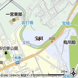 愛知県豊川市松原町宝川周辺の地図