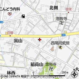 カネキチ西尾平坂店周辺の地図