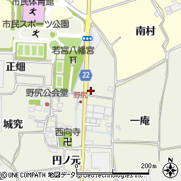 京都府八幡市野尻周辺の地図