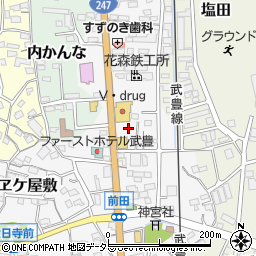愛知県知多郡武豊町口田周辺の地図