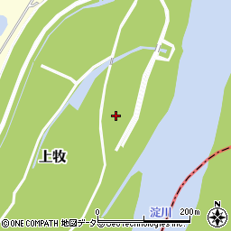 大阪府高槻市上牧周辺の地図
