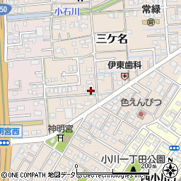 静岡県焼津市三ケ名1254周辺の地図