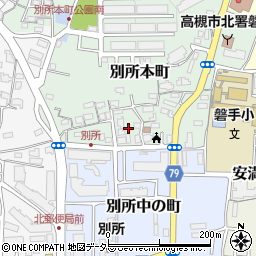 大阪府高槻市別所本町4周辺の地図