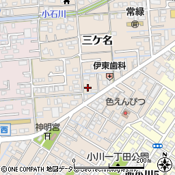 静岡県焼津市三ケ名1251-10周辺の地図
