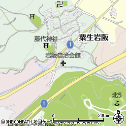 大阪府茨木市粟生岩阪423周辺の地図