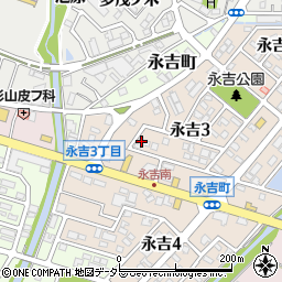 愛知県西尾市永吉3丁目67周辺の地図