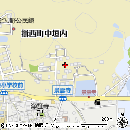 兵庫県たつの市揖西町中垣内周辺の地図