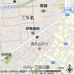 静岡県焼津市三ケ名1074周辺の地図