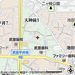 愛知県武豊町（知多郡）天神前周辺の地図
