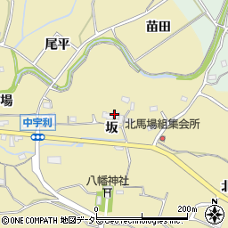 愛知県新城市中宇利坂周辺の地図