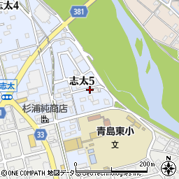 静岡県藤枝市志太5丁目周辺の地図