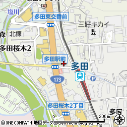 多田囲碁サロン周辺の地図