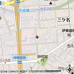 静岡県焼津市三ケ名1279周辺の地図