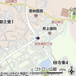 田寺北口周辺の地図